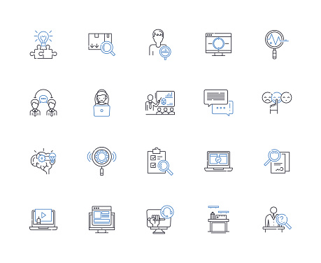 Push-and-pull outline icons collection. Tugging, Wrestling, Dragging, Heave, Traction, Shove, Jerk vector and illustration concept set. Thrust,Yank linear signs and symbols
