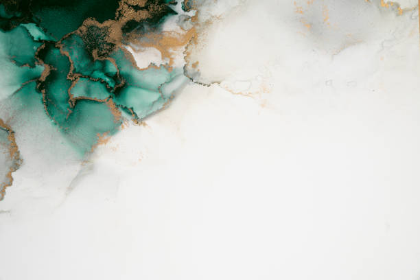 istock Marble ink abstract art from exquisite original painting for abstract background 1487401249
