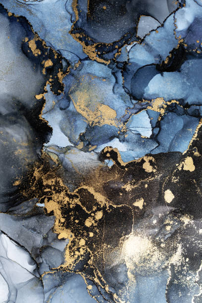istock Marble ink abstract art from exquisite original painting for abstract background 1487401756