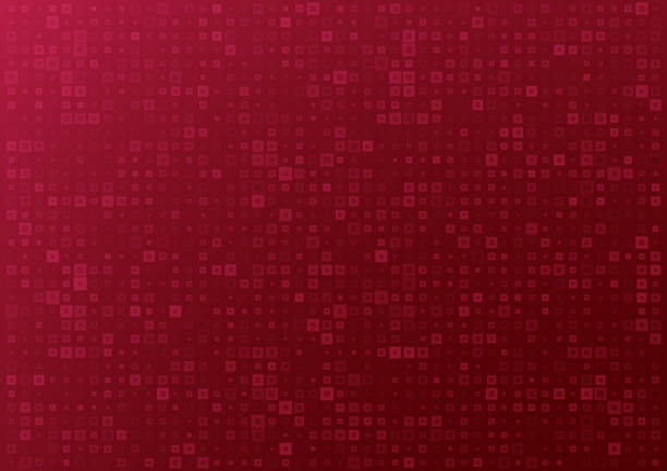 Red abstract digital square pixels background vector pixels illustration Seamless bright maroon red pixelated Digital glittering squares screen background vector dots illustration maroon-background stock illustrations
