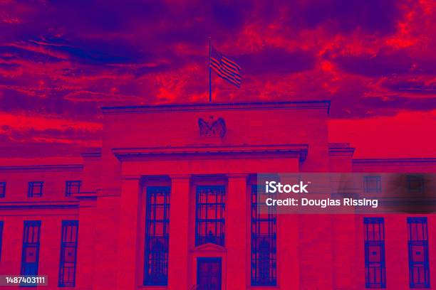 Democratic Politics And The Federal Reserve Stock Photo - Download Image Now - Alt-right, American Flag, Bailout - Finance