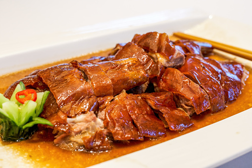 A classic Chinese Cantonese cuisine, roast goose, roast meat delicacy