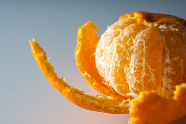 Close-up of a peeled orange