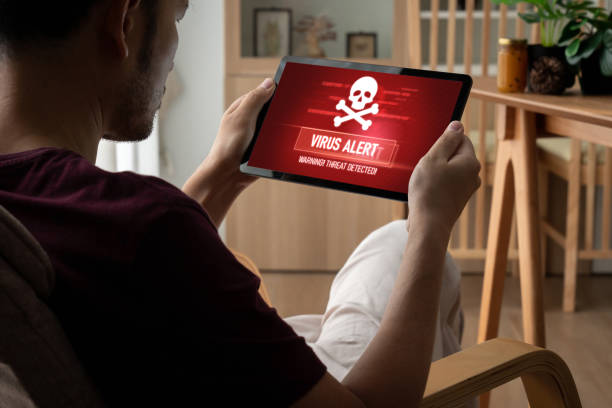 istock Virus warning alert on computer screen detected modish cyber threat 1487404255