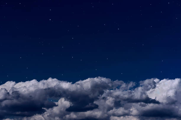 istock Lots of shining stars over the cloudscape 1487405151