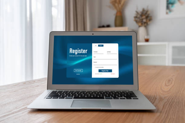 istock Online registration form for modish form filling 1487405347