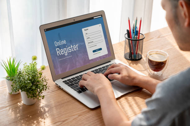 istock Online registration form for modish form filling 1487405390
