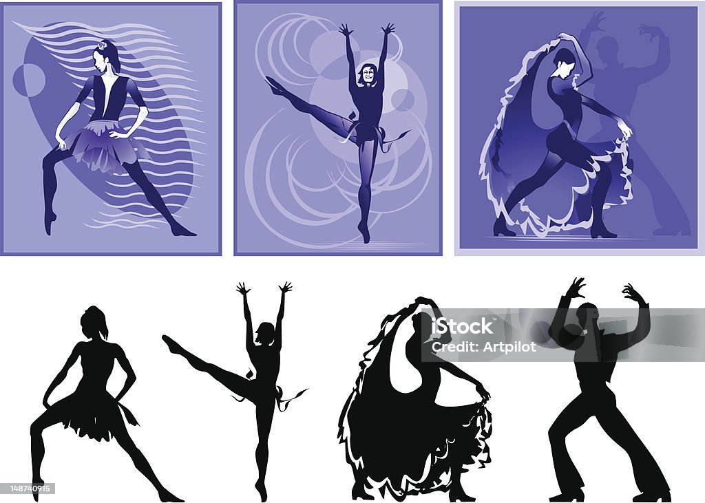 Danse moderne - clipart vectoriel de Danser libre de droits