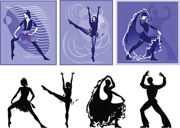 Vector illustration of Modern dance