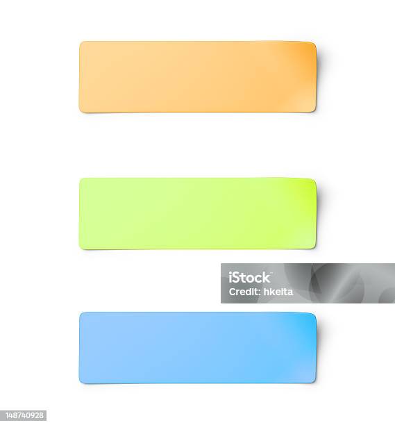 Sticker Notes Isolated Stock Photo - Download Image Now - Adhesive Note, Advice, Billboard