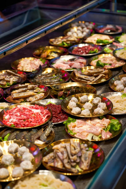 istock Fresh hot pot, rich and varied hot pot dishes 1487409915