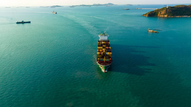 istock container ship business, logistic delivery service goods for import export international by sea, asia pacific , container ship transport, aerial view 1487411816