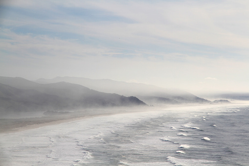 Beach Scene in Morning-Carmel,  California