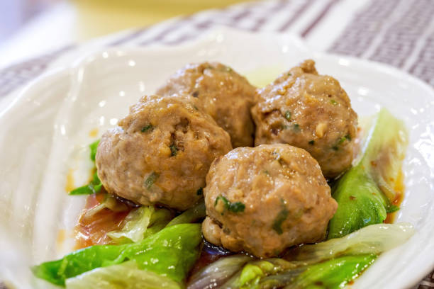 istock A Cantonese morning tea dim sum, handmade beef balls with parsley 1487427371