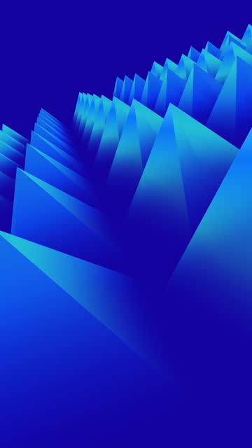 Triangle Shape Blue Background - 3D Rendering - Seamless Loop - 4K Resolution