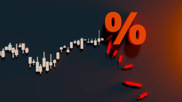 istock Rising interest rates cause stock prices to fall. 3d rendering 1487432178