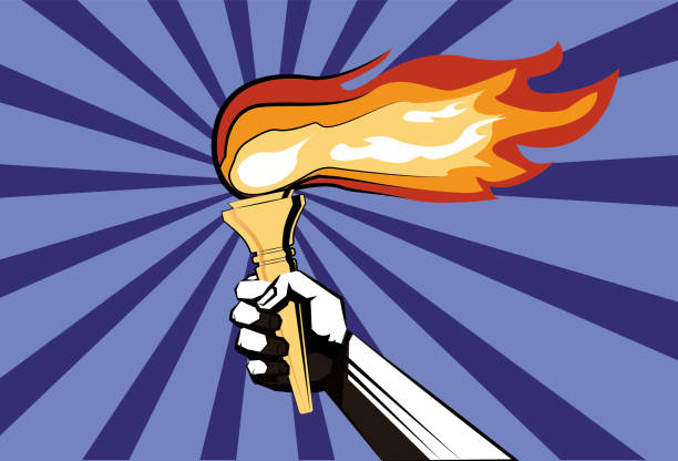 illustrations, cliparts, dessins animés et icônes de tenez le flambeau - jeux olympiques