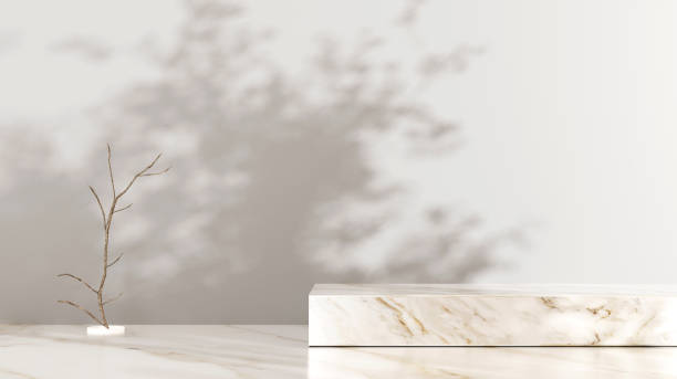 istock marble shelving shelving marble wall shelving luxury shelf silhouette of trees reflected from the background interior design 3d illustration sunlight 1487449276