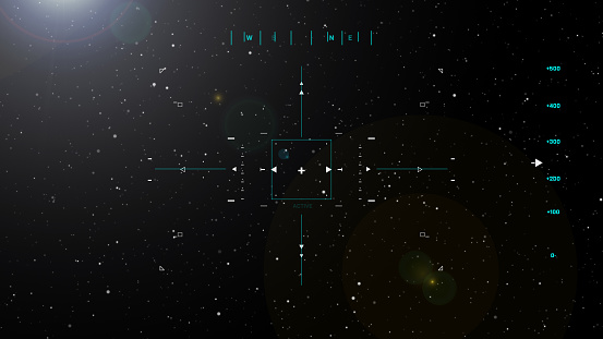 Satellite GPS motion aerial analysis element. User Interface. Aerospace in the United States Air Force. Aircraft Planes detected by satellite camera. Ui and Ai interface, modern military technology