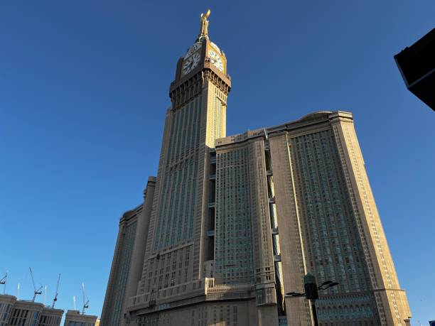 Zamzam Tower Zamzam tower is part of the Abraj al Bait complex, which is located in front of the Grand Mosque. Apart from performing the pilgrimage, Muslims can also visit here as a place of religious and educational tourism. makkah royal clock tower stock pictures, royalty-free photos & images