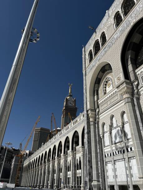 Masjidil Haram a mosque located in downtown Mecca which is seen as the holiest place for Muslims makkah royal clock tower stock pictures, royalty-free photos & images
