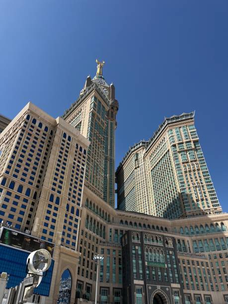 Zamzam Tower Zamzam tower is part of the Abraj al Bait complex, which is located in front of the Grand Mosque. Apart from performing the pilgrimage, Muslims can also visit here as a place of religious and educational tourism. makkah royal clock tower stock pictures, royalty-free photos & images