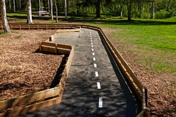 car track for children in a park