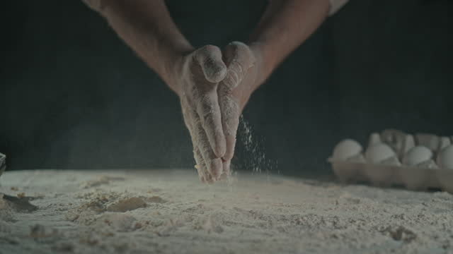man cooking pastry