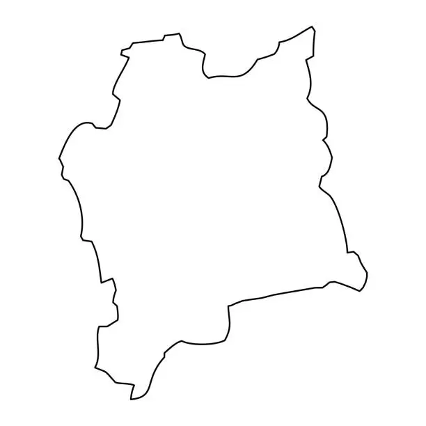 Vector illustration of Vastmanland county map, province of Sweden. Vector illustration.