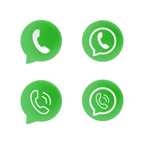 új üzenet. 3d mobilalkalmazás ikon értesítéssel. zöld telefon ikon lépjen kapcsolatba velünk, online, chat. vektoros stock illusztráció. - brand name online messaging platform témájú stock illusztrációk