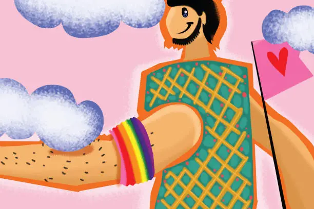 Vector illustration of Rainbow community pride month