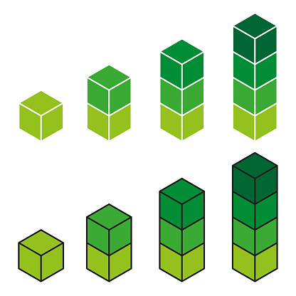 Cube Sharp Green Cubes Stacked Artfully Clean Modern Design With Sharp Angles ...