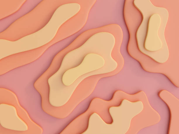 istock 3D Abstract background picture with multicolor soft body shape paper cut style, Colorful 3D image 1487461996