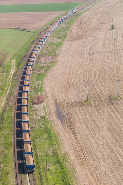 istock aerial view of the railway train 1487463464