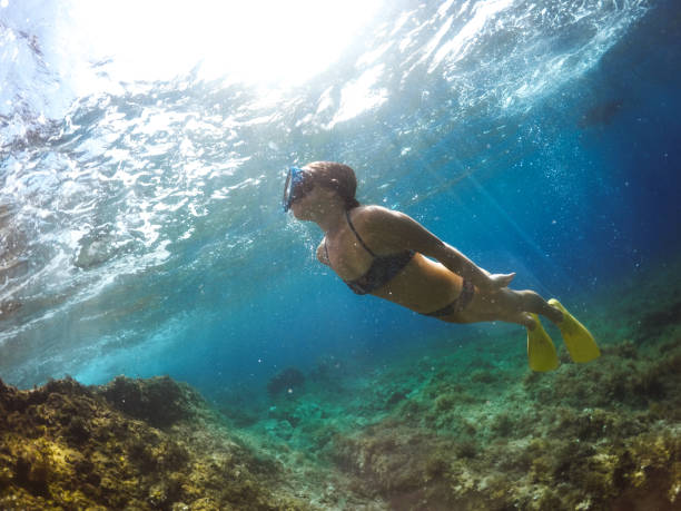 istock Young Girl Swimming Underwater 1487466930