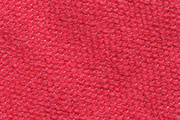 istock Cotton fabric texture background in red color. 1487467240