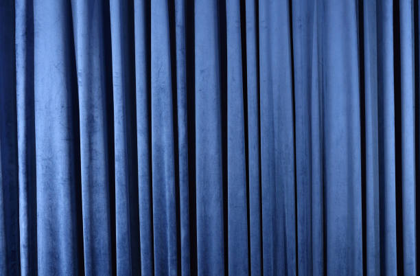 istock Blue Stage curtain wallpaper background 1487467964