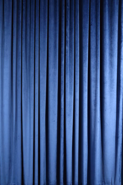 istock Blue Stage curtain wallpaper background 1487467967