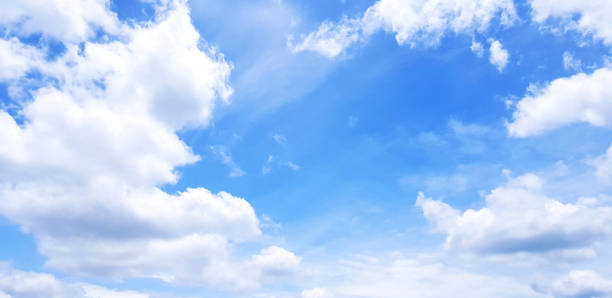 istock Blue sky with beautiful white clouds and copy space for background 1487470032