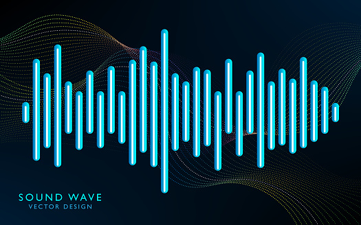 Sound waves. Motion sound wave abstract background