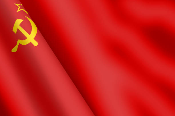 istock Union of Soviet Socialsist Republics USSR CCCP waving flag 1487477051