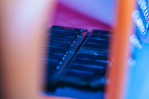 Computer Random Access Computer Random Access Memory Close Up Stock Photo - Download Image Now ...