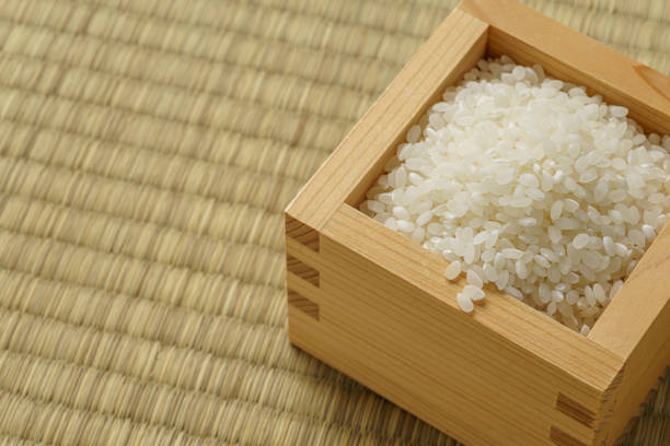 istock Japanese white rice on tatami mat 1487482855
