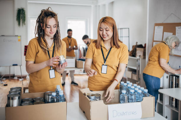 istock Busy day in charity center 1487485271