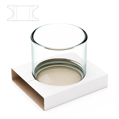 Set of empty glass jar with clamp lid. Isolated on white background. 3d illustration