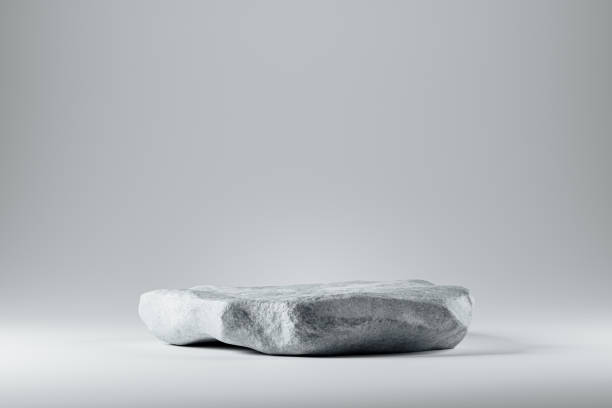 istock 3d presentation pedestal made of natural rock 1487491102
