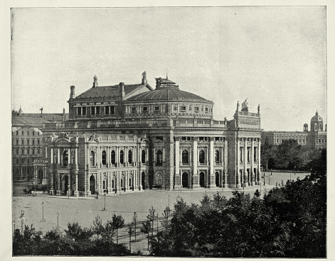 The Burgtheater or Hofbug Theatre, Vienna, Austria, 1890s 19th Century