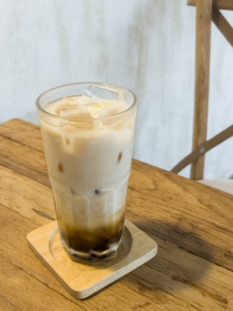 istock Iced coffee with milk in coffee shop 1487495769