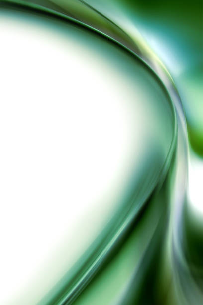 istock Abstract image consisting of green smooth lines resembling sea waves 1487496739