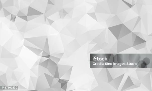 White Color Polygon Pattern White Color Polygon Background Design Abstract Geometric Origami Style ...